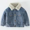 Jassen Winter Kids Fleece Jas Jongens Dikke Bovenkleding Kinderkleding Herfst Meisje Lange Mouw Jassen R230912