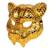 Party Maskers 20CM Gouden Luipaard Masker Halloween Tijger Volwassen Partij Prestaties Kostuum Prop Masker Voor Man Cosplay 230912