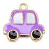 Charms 10pcs Cute Car Enamel Taxi Transportation Pendants DIY Jewelry Making For Bracelet Necklace Earrings Keychain Party Gifts