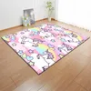 Tecknad rosa enhörning mattor antislip flanell mattor barn leker matta flickor rum dekorativt område matta vardagsrum matta och matta t20225m