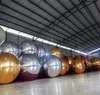Toptan Çekici Gümüş Yansıtıcı Dev Şişirilebilir Ayna Top Dekorasyonu Açık şişme ayna küreleri asılı balon ll