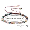 Con cuentas Colorf Natural Facetado Ágata Cuentas Hebras Pulsera 4 mm Piedra Hombre Mujer Joyería para venta al por mayor Entrega de gota Dhibg