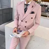 Męskie garnitury 2023 Płaszczowe spodnie dwuczęściowa koreańska wersja szczupła moda