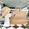 Women Man Straw Designer Torba Raffia Weave Shopper Fashion Beach Travel Torby Luksusem TOTE torebki Trójkątne torby