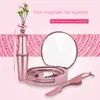 Ensemble de faux cils magnétiques sans colle ensemble de miroir de cils magnétiques longs naturels cils doux mi-épais aspect naturel vaporeux 3d paquet de cils de vison