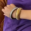 Bangle Bilandi Trendy Jewelry Silver Plated Gold Color Metallic Stretch Bracelet For Women Girl Gift 2023 Trend 230912