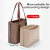 Sacos de armazenamento Bolsa de inserção de pano para Mollie Tote Womens Luxury Organizer Bolsa de maquiagem Linner Travel Inner 1 par250i