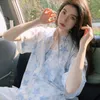 Bluzki damskie Xej Koszulki ovejse Kobieta różowa koszula Five Winted Star Printed Summer for Women 2023 Korean Style Clothing