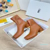 Women Ankle Boots Designer Chunky Heel Ankle Boot Toe Fashion Cream Silvery Leather Dress Booties Size 35-40