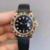 Nieuw hoogwaardig AAA-luxueus beroemd herenhorloge 116695 40MM rubberen horloge met kristallen rand in kleur en jacht automatisch uurwerk Onderscheiden herenhorloge Super night glow