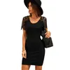 Casual Dresses Women Summer Lace Dress Short Sleeve Sexy Elegant Crochet Vestidos