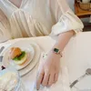 Armbandsur Emerald Green Ladies Watch Natural Pearl Armband Fashion Atmosphere Women's Fritillaria Gift 230911
