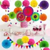 Andra festliga festförsörjningar 21 datorer papper fans Garland pom poms blommor jul halloween dekoration baby shower födelsedag hem dekor dh3wu