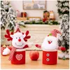 2024 Juldekoration Söt jultomtenformad godislåda och frid frukt äppelförvaringslåda leveranser för juldekoration