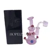 5.12in Glass Smoking Water Pipes Recycler Dab Rigs with Inline Percolator for Tobacco Smoking Color Randomly with 14mm Male Joint Quartz Banger Mushroom Decoration