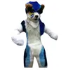 2024 Fabrik Hot Husky Dog Fox Medium Lång päls maskot Kostym Walking Halloween Suit Party Roll Spela STOR EVENT PRESTANDA Kostym