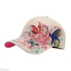 Visières Style coréen paillettes brodé papillon casquette de Baseball rouge à lèvres marée chapeau femme visière casquettes dames soleil plage chapeaux