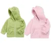 Jaquetas moda coral velo bebê jaquetas inverno quente meninas jaqueta cor outono meninos jaqueta casacos crianças outerwear roupas r230912