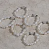 Bague en perles d'eau douce naturelles, jolies bagues en perles pour femmes et filles, bijoux