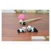 Bacchette all'ingrosso-10X Ceramica Panda Bacchette Resto Cucchiaio in porcellana Forchetta Coltello Supporto Stand Simpatico animale domestico a forma di animale Uso domestico Dhzac