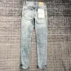 Jeans firmati Ksubi Jeans viola di alta qualità Mens Rise Elastic Abbigliamento uomo Stretto Skinny Denim Strappi Jeans Designer Fashio F9d4 #