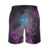Men's Shorts Cloud Galaxy Board Flaming Star Nebula Cute Beach Custom Running Surf Comfortable Swim Trunks Gift Idea