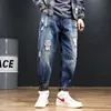 Mens Denim Jeans Loose Style Denim Pants Male Joggers Jeans Casual Style Stretch Elastic Jean Pencil Pants308x