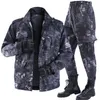 Herren-Trainingsanzüge, Herren-Frühlings- und Sommer-Militäruniform, Outdoor-Tarnanzug, schwarzes Python-Muster, verschleißfeste Overalls, Arbeitsversicherungstuch 230912