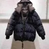 ファッション冬の膨らむジャケットメンズレディースfコートリバーシブル両面下ジャケットレターコートレディースファッションストリートウェアウィンドプルーフ