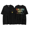 Galleries Dept Harajuku 23SS Spring Vintage Gradient tvättade bokstäver Tryckt logotyp T -skjorta Löst överdimensionerad Hip Hop Unisex Kort ärm Tees 02