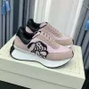 Sprint Runner-Schuhe Damen Herren Sneakers Damen-Trainer Designer-Sneaker Nappaleder Satin-Twill Mode Rosa Schwarz Geprägt Marinerot Dreifach Weiß