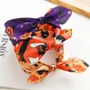 Halloween Ghost Skull Headband Rabbit Ears Knotted Hair Hoop Ghost Festival Print Hair Rope Girls Ponytail Holders Hair Ties