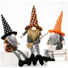 Party Decoration Supplies Halloween Decorations Gnomes Doll Plush Handmade Tomte Swedish Long-Legged Dwarf Table Ornaments C181 Drop Otzjr