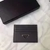 Designer de mode en cuir mâle femelle Triangle étiquette lettre portefeuille en cuir Premium porte-carte de crédit avec boîte sac de carte