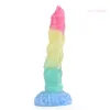 Sex MassagerGradient Liquid Silica Gel Manual Pulling and Insering Simulation Penis Kvinnlig apparat Masturbation Penis Stick Fun Products