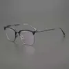 ファッションピュアハンドメイドデザイナーマスナガトップキムラタクヤの日本のウルトラライトチタン大型フレームビジネス近視眼鏡