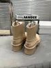 Women Raina Rain Boot Shoes مصمم أزياء عالية الجودة من الجوارب المطاطية الرغوة القائمة على الكاحل المنقوش في الهواء الطلق منصة قاع قاع غير انزلاق 35-40