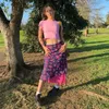 Saias verão floral midi y2k mulheres imprimir cintura alta chiffon lápis vintage 2000s bonito doce streetwear bottoms