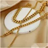 Anklets 18K Gold Titanium Steel Tarnish Hypoallergenic M 6Mm 8Mm Cuban Link Chain For Women Summer Beach Foot Bracelet Jewelry Drop De Dhokw