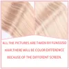 ملحقات الشعر المشجعية الشعر البشري الحقيقي سلك غير مرئي امتدادات الشعر الطبيعي مع خط السمك الشفاف #Honey Blonde