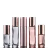 5ml Roll On Parfumflesje Glas Metaal Rollerball Essentiële Olie Geurcontainer 10ml Rose Goud Enkkx