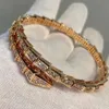 Serpentijn armband vrouwelijk roségouden slangbotvorm nis origineel ontwerp koppels luxe cadeau voor vriendin235u