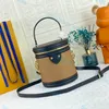 Mirror quality Luxury lady Genuine leather top handle bag Designer Womens mens trunk box Drawstring totes bags purses crossbody strap bucket pochette Shoulder Bags