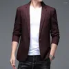 Men's Suits High End Brand Boutique Fashion Plaid Casual Business Suit Blazers Groom Wedding Dress Classic Checked Jacket