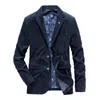 Herrdräkter blazers corduroy mäns casual blazer mode manlig passform smala jackor och rockar män blazer outwear kostym vetement homme my155 230912