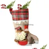 Kerstversiering Creatieve Cartoon Cadeau Sokken Kerstman Sneeuwpop Elanden Hoge kwaliteit Fabrikant Groothandel Drop Delivery Home Garde Dh6Cu