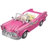 Model Building Kits Model Building Kits Mini Building Blocks pink convertible assembling building model assembling small particle toys pink classic car L230912