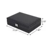 Watch Boxes Cases Lnofxas Box 8 Jewelry Display Case Organizer Trey Storage Black PU Leather with Mirror and Lock 230911