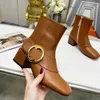 Designer G Boots Women Blonde Ankle Booties Winter Leather Boot Martin Platform Letter Luxury Woman fghfgh