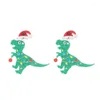 Stud Oorbellen 2023 Creatieve Cartoon Kerstmis Voor Jonge Meisjes Grappige Leuke Alpaca Dinosaurus Dier Dames Oorbel Sieraden Accessoire